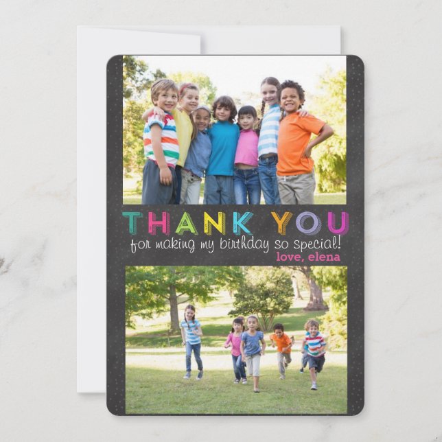 Danke kundenspezifische mehrfache Fotokarte (Vorderseite)