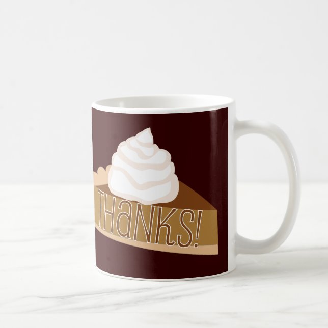 Danke! Kürbis-Torten-Tasse Kaffeetasse (Rechts)
