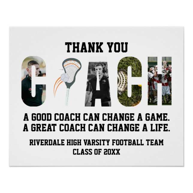 Danke Lacrosse Trainer Poster (Vorderseite)