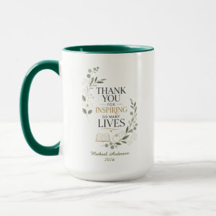Danke Lehrer Benutzerdefinierter Name Ruhestand Tasse