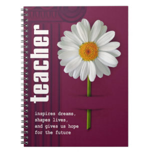 Danke, Lehrer. Daisy Gift Notizblock
