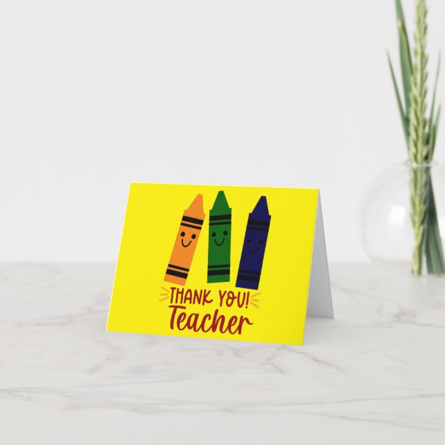 Danke, Lehrer Dankeskarte (Vorderseite)