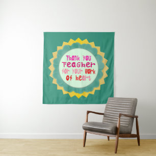 Danke, Lehrer, für Ihre Herzensarbeit Wandteppich