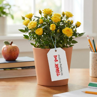 Danke Lehrer für Ihre Hilfe bei meinem Wachstum un Geschenkanhänger