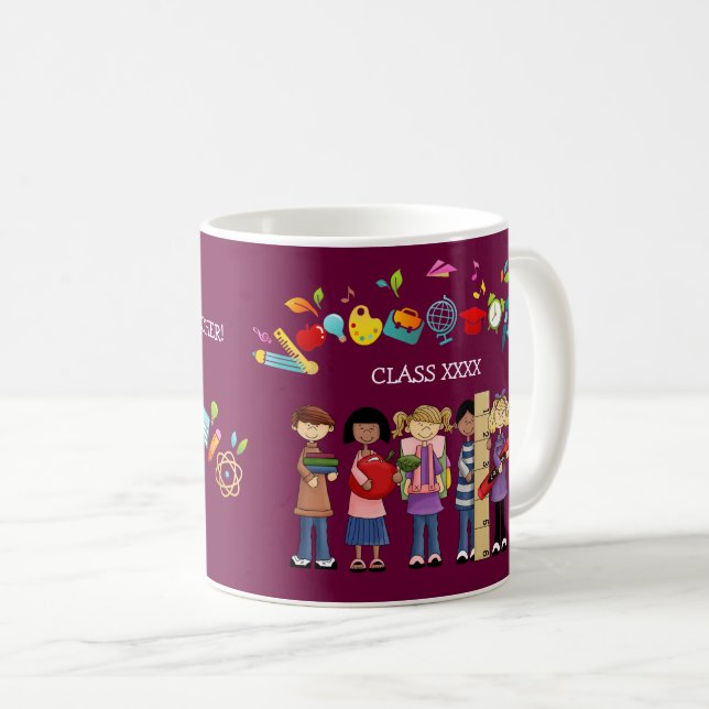 Danke, Lehrer. Individuelle Name-Geschenk Kaffeetasse (VorderseiteRechts)