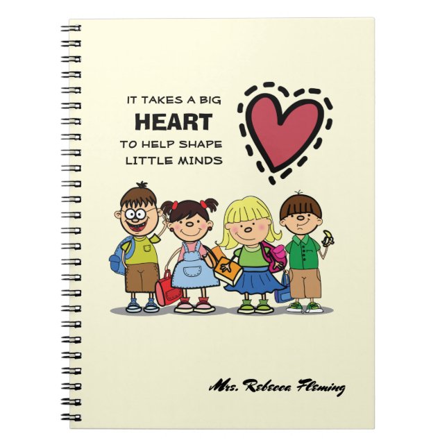 Danke, Lehrer. Individuelle Name-Geschenk Notizblock (Vorderseite)