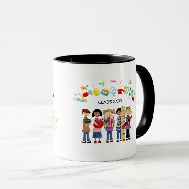 Danke, Lehrer. Individuelle Name-Geschenk Tasse (VorderseiteRechts)