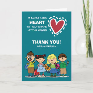 Danke, Lehrer. Individuelle Name Grußkarten Dankeskarte