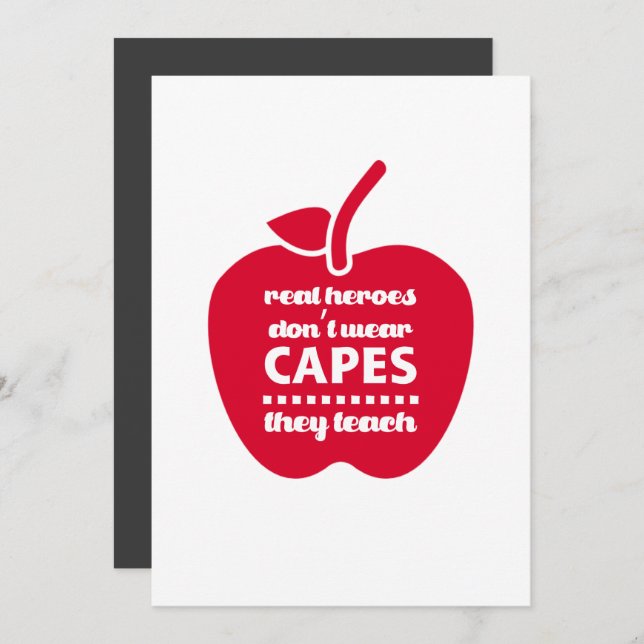 Danke, Lehrer. Lehrangebot | Apple Dankeskarte (Vorne/Hinten)