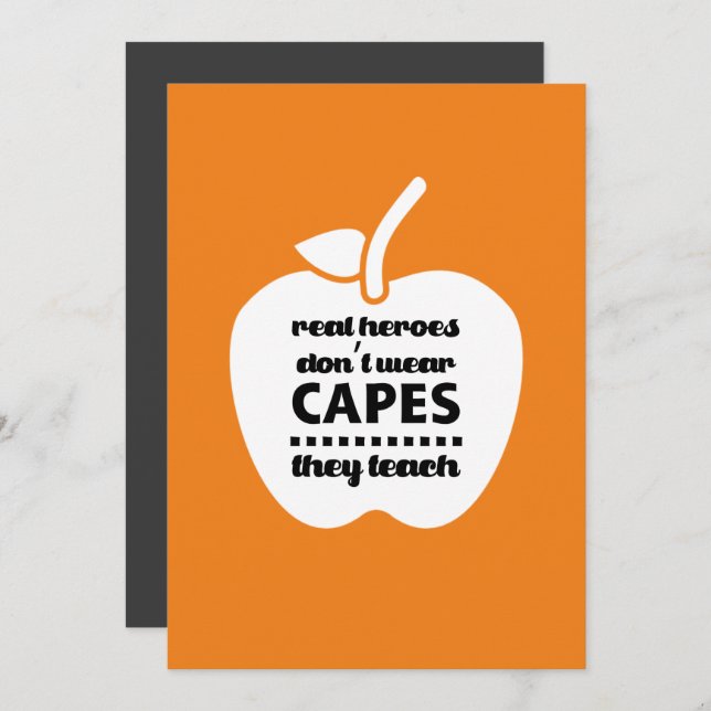 Danke, Lehrer. Lehrangebot | Apple Dankeskarte (Vorne/Hinten)