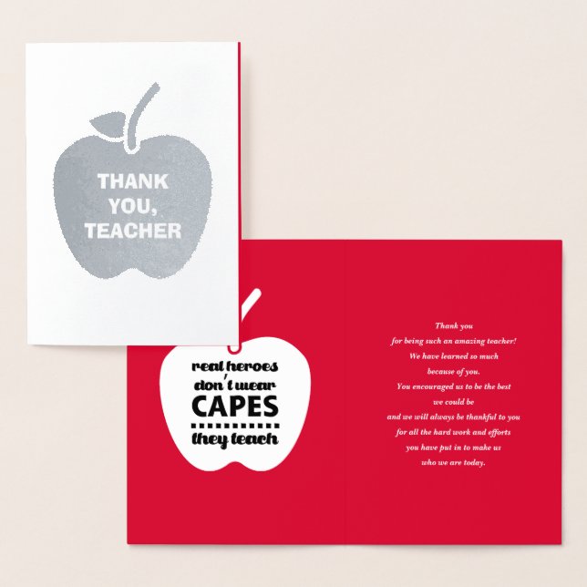 Danke, Lehrer. Luxus Folienkarte (Anzeige)