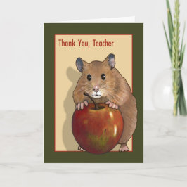 Danke Lehrer: Niedlicher Hamster mit rotem Apple