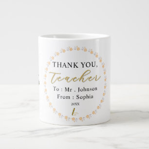 Danke Lehrer – Personalisierter Namens-Mug-Geschen Jumbo-Tasse