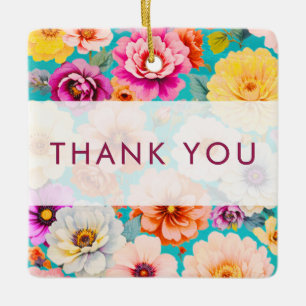 Danke Lehrer Personalisiertes Florales Erinnerungs Keramikornament