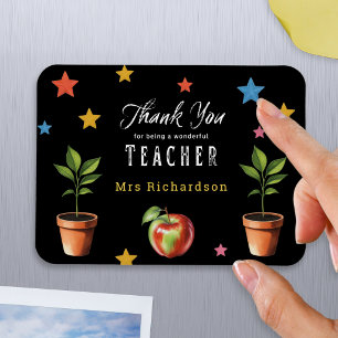 Danke Lehrer Tafel Apfel Personalisiert Magnet