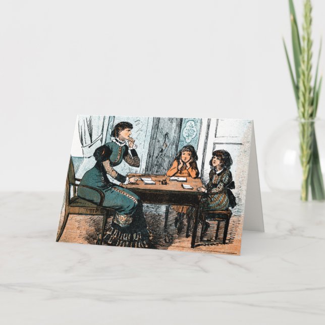 Danke, Lehrer. Vintage Kundenkarte Dankeskarte (Vorderseite)