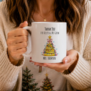 Danke Lehrer Weihnachtsbaum Bleistift  Kaffeetasse
