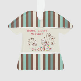 Danke Lehrer, Whimsical Bird Strip Ornament