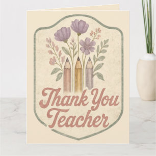 Danke, Lehrerin Vintag Dankeskarte