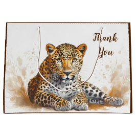 Danke Leopard Animal Portrait Große Geschenktüte