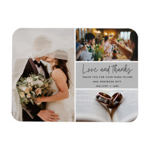 Danke Liebe 3 Foto Hochzeit Dankeschön Magnet