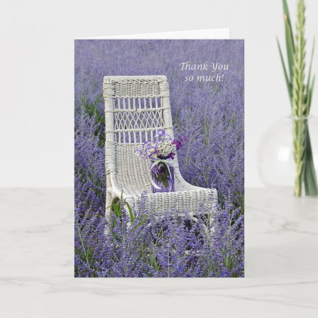 Danke lila Blumenstrauß (Vorderseite)