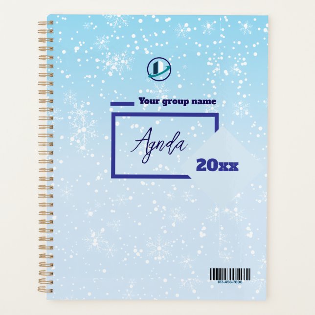 Danke & Logo & Text personalisieren Planer (Vorderseite)