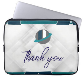 Danke & Logo weiß Laptopschutzhülle