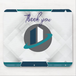 Danke & Logo weiß Mousepad