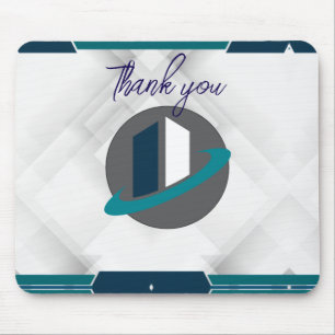 Danke & Logo weiß Mousepad