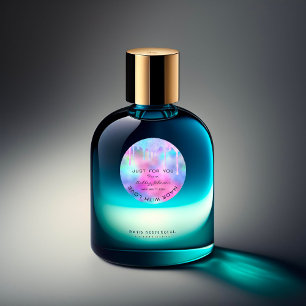 Danke, Made mit Liebe rosa Holograph Unicorn Runder Aufkleber