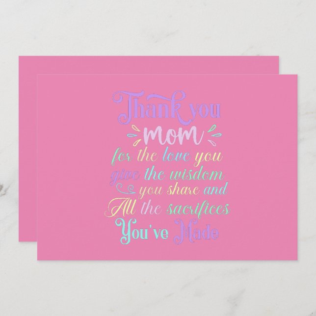 Danke Mama... (Vorne/Hinten)