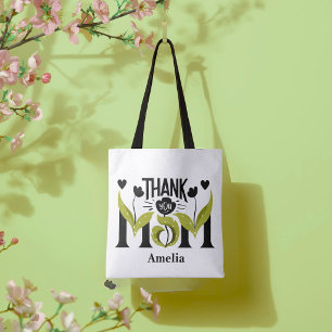 Danke Mama Blumen Personalisierte Tragetasche