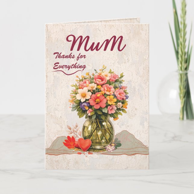 Danke Mama für Alles Karte (Vorderseite)