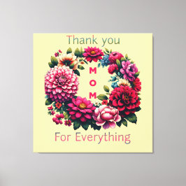 "Danke Mama für alles." Leinwanddruck