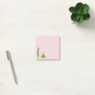 Danke-Mama-Gruß mit Peapod und Erbsen Post-it Klebezettel