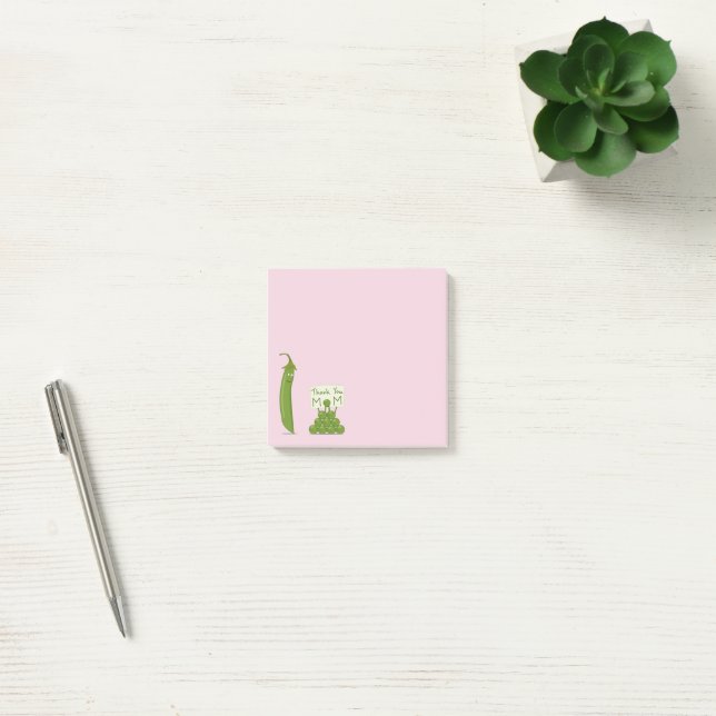 Danke-Mama-Gruß mit Peapod und Erbsen Post-it Klebezettel (Büro)