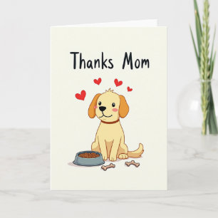 Danke Mama Hund Illustrationskarte Karte