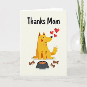 Danke Mama Hund Kunstkarte Karte