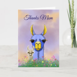 Danke Mama Lama Mother Day Card Feiertagskarte
