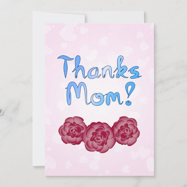 Danke Mama mit Carnation Blume für den Muttertag (Vorderseite)