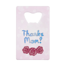 Danke Mama mit Carnation Blume für den Muttertag Geldbeutel Flaschenöffner