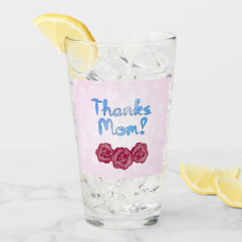 Danke Mama mit Carnation Blume für den Muttertag Glas