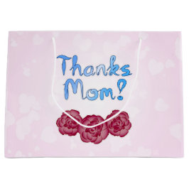 Danke Mama mit Carnation Blume für den Muttertag Große Geschenktüte