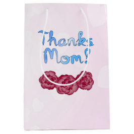 Danke Mama mit Carnation Blume für den Muttertag Mittlere Geschenktüte