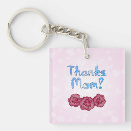 Danke Mama mit Carnation Blume für den Muttertag Schlüsselanhänger