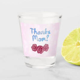Danke Mama mit Carnation Blume für den Muttertag Schnapsglas