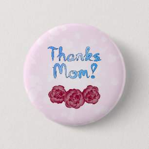 Danke Mama mit Nelke zum Muttertag Button