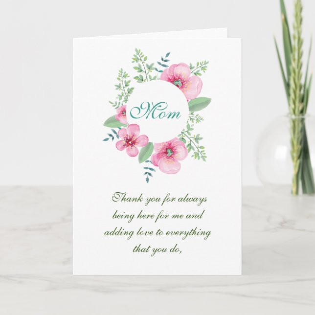 Danke Mama Muttertag Feiertagskarte (Vorderseite)