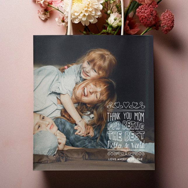 Danke Mama | Muttertag Foto Geschenktasche Große Geschenktüte (Von Creator hochgeladen)